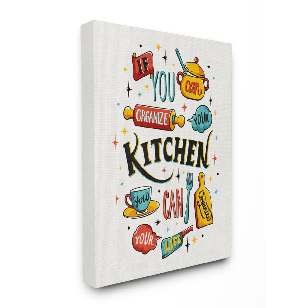 Stupell Industries Organize Your Life Vintage Wall Canvas